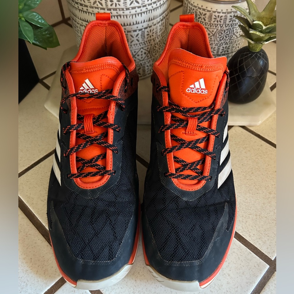 Adidas Athletic Running Shoes Speed‎ Trainer Black Orange Size 12.5